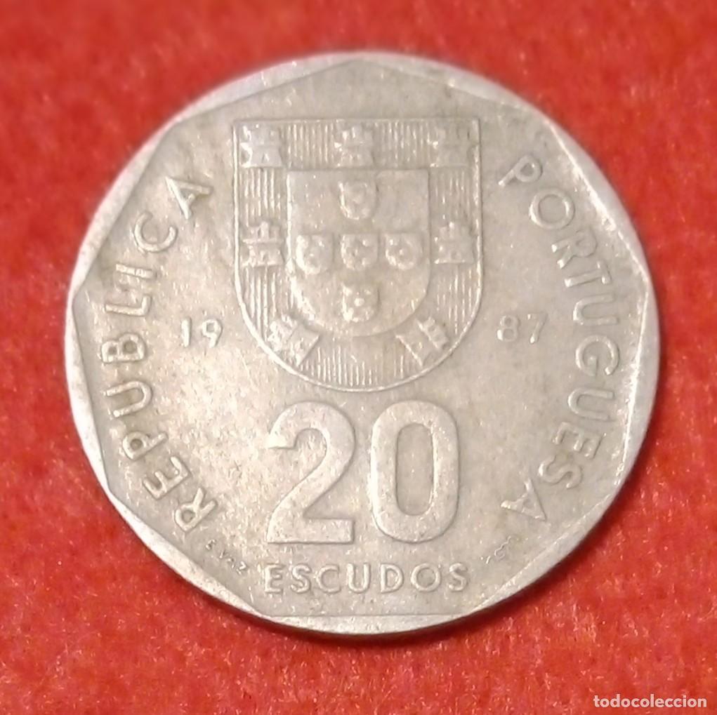 Monedas antiguas de Europa: MONEDA DE PORTUGAL 1987 - 20 ESCUDOS - COBRE-N&Iacute;QUEL