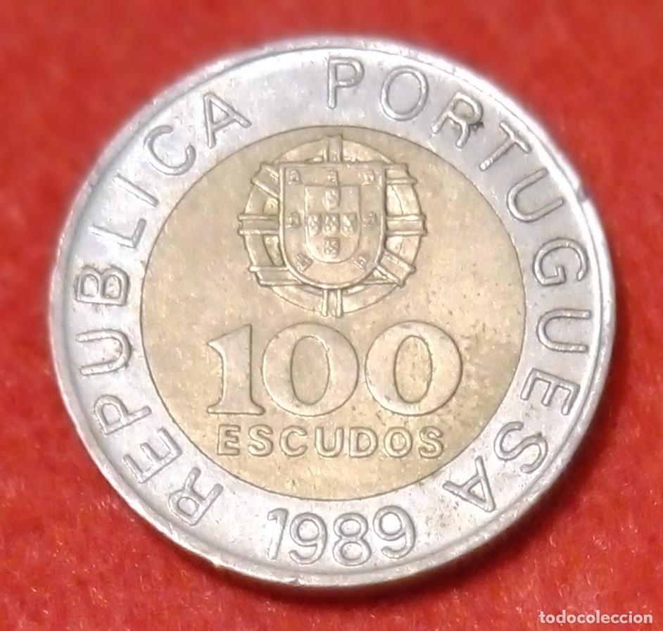Monedas antiguas de Europa: MONEDA DE PORTUGAL 1989 - 100 ESCUDOS - BIMET&Aacute;LICA ALUMINO-BRONCE/COBRE-N&Iacute;QUEL