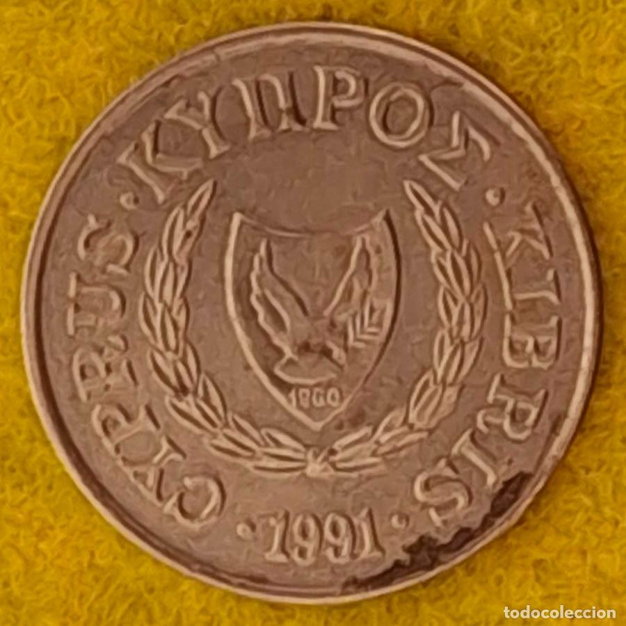 Monedas antiguas de Europa: 20 centavos de Chipre de 1991
