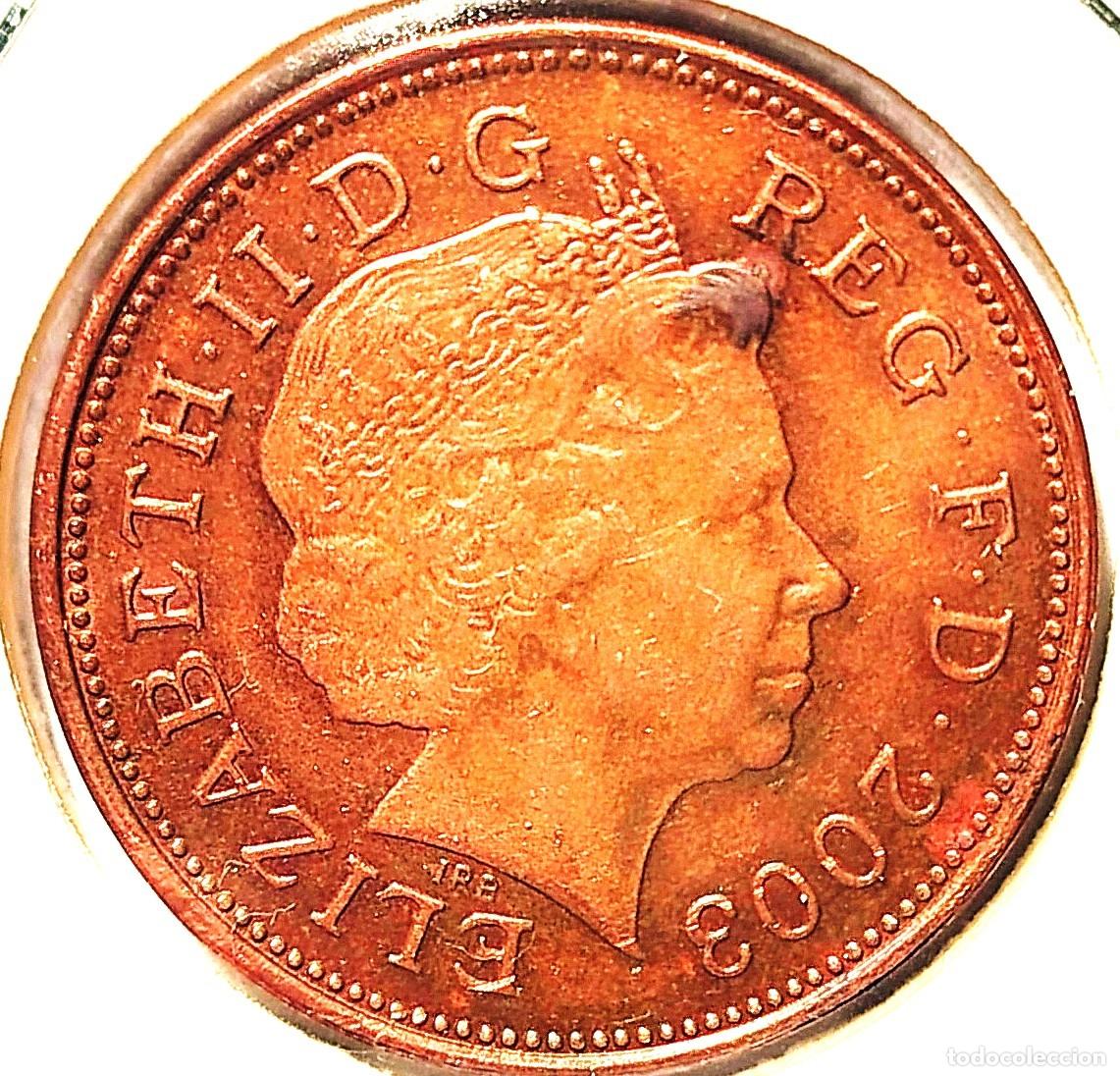 Monedas antiguas de Europa: REINO UNIDO (1982-2022) - 2 PENIQUES 2003 - REINA ISABEL II - A - 7,12 GR. ACERO BA&Ntilde;ADO EN COBRE