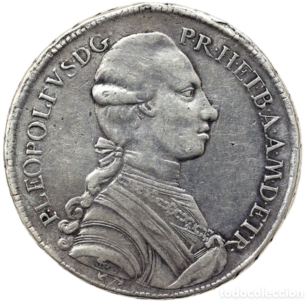 Monedas antiguas de Europa: Francescone de plata reinado de Leopoldo I a&ntilde;o 1794 acu&ntilde;ada en Florencia