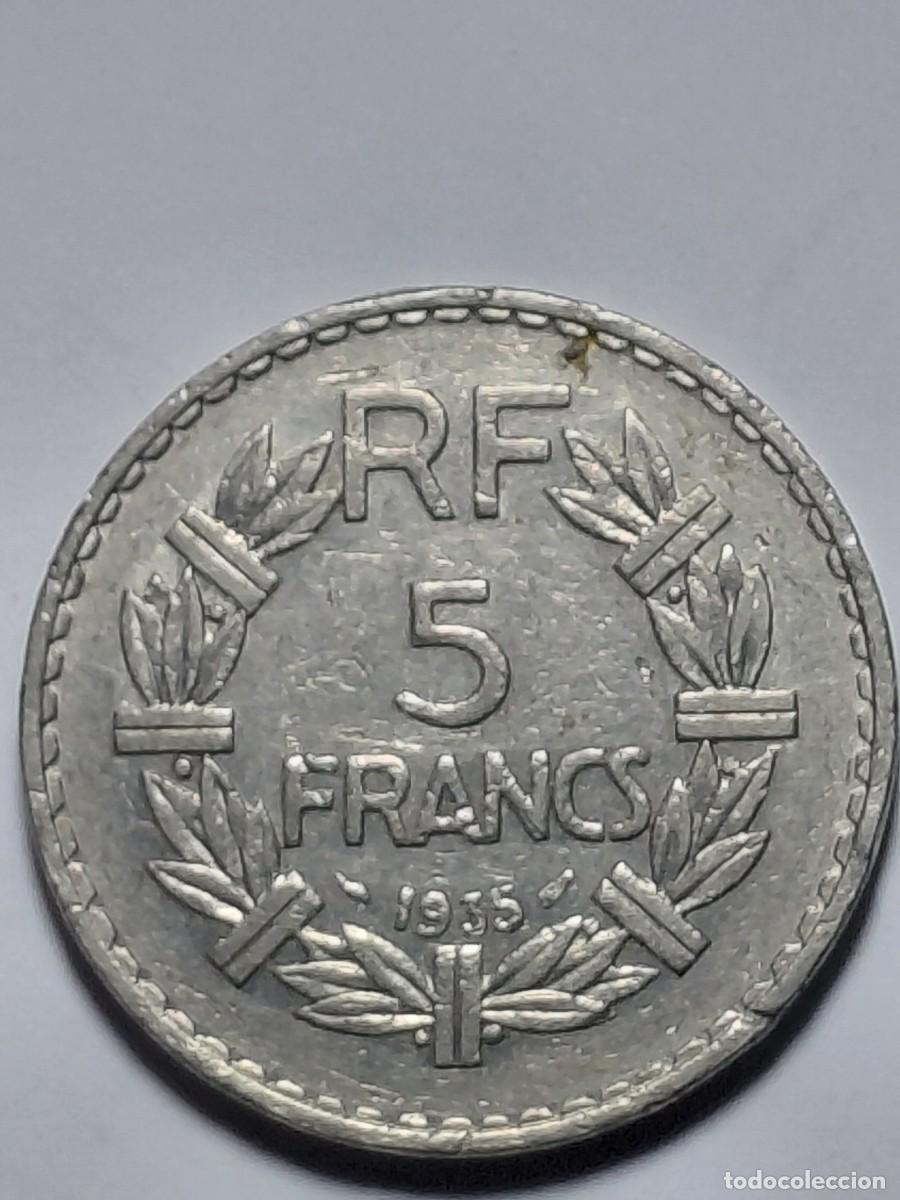 Monedas antiguas de Europa: FRANCIA / 3&ordf; REPUBLICA - 5 FRANCS 1935 KM888 NIQUEL