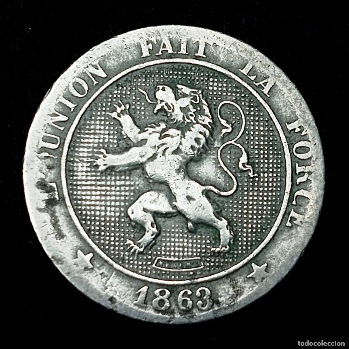 Alte M&uuml;nzen aus Europa: ⚜️ BBF1 3. B&eacute;lgica. 5 centimes 1863