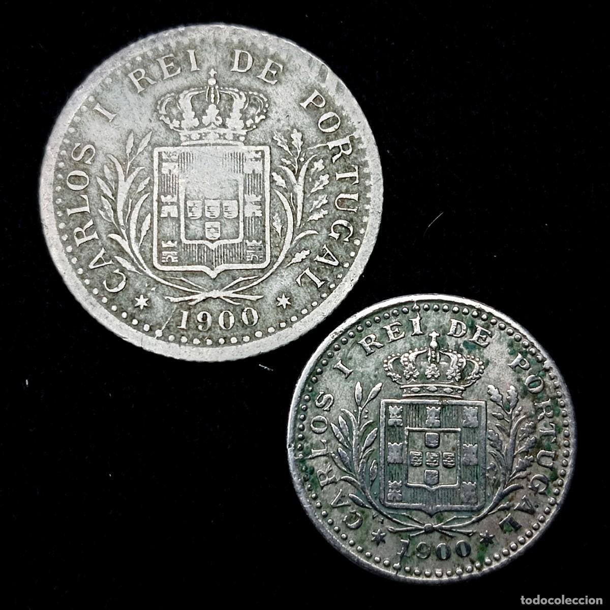 Monedas antiguas de Europa: ⚜️ BBF1 2. Portugal. 50 + 100 reis 1900