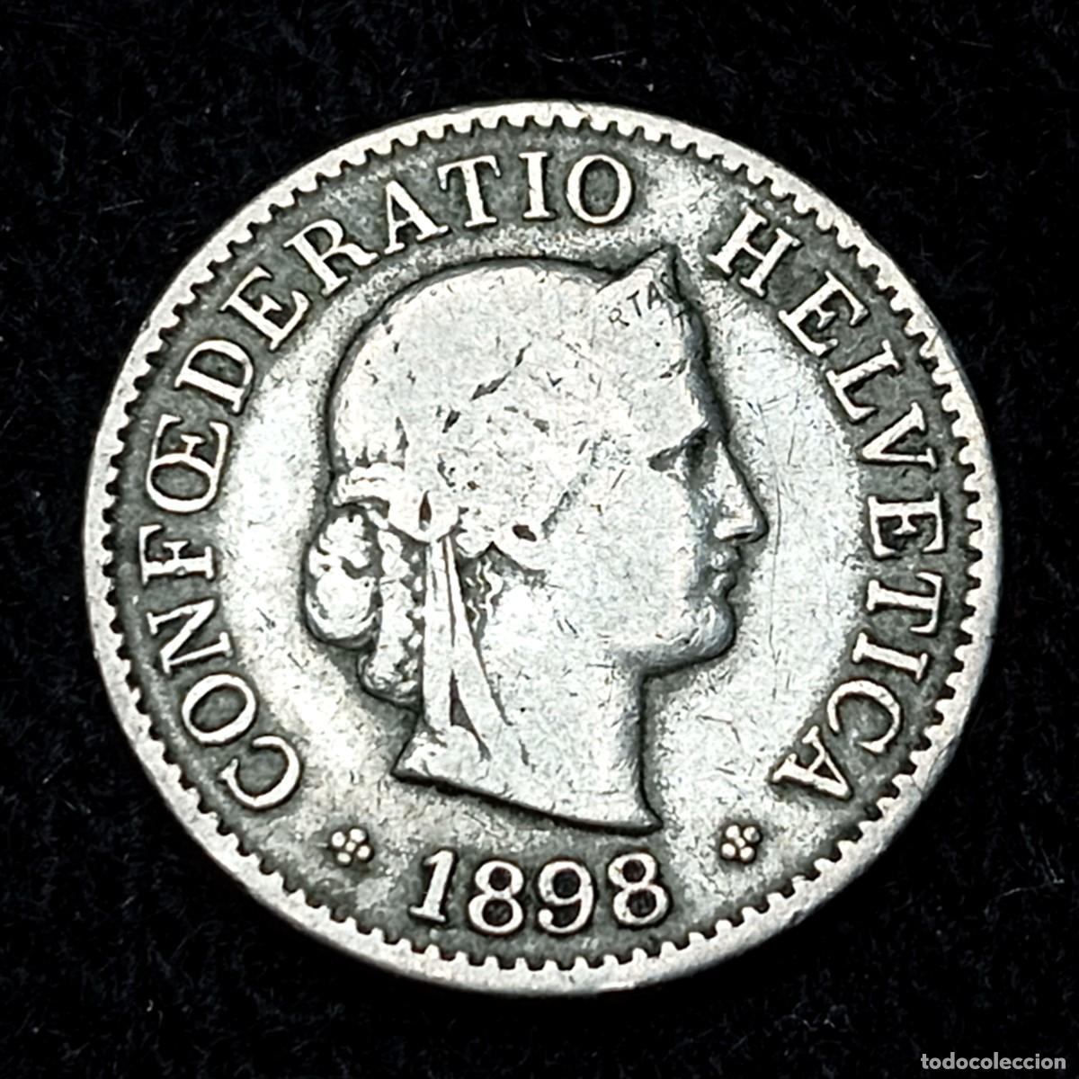 Monedas antiguas de Europa: ⚜️ BBF0 2. Suiza. 5 rappen 1898