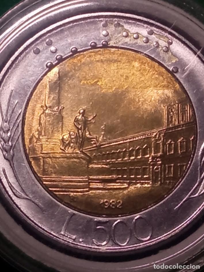 Monedas antiguas de Europa: Moneda 500 Libras Cr&eacute;tara Italia 1982