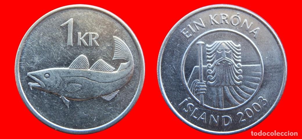 Monedas antiguas de Europa: 1 CORONA 2003 ISLANDIA-150153