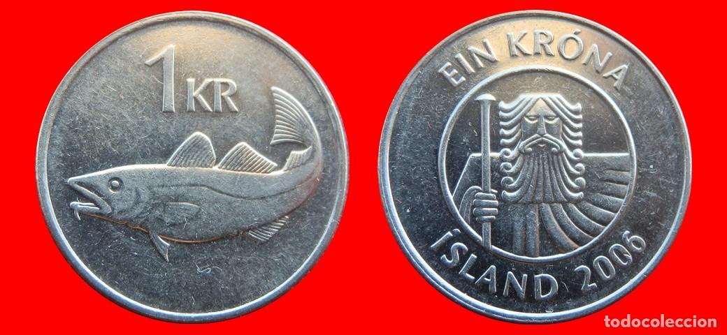 Monedas antiguas de Europa: 1 CORONA 2006 ISLANDIA-150154