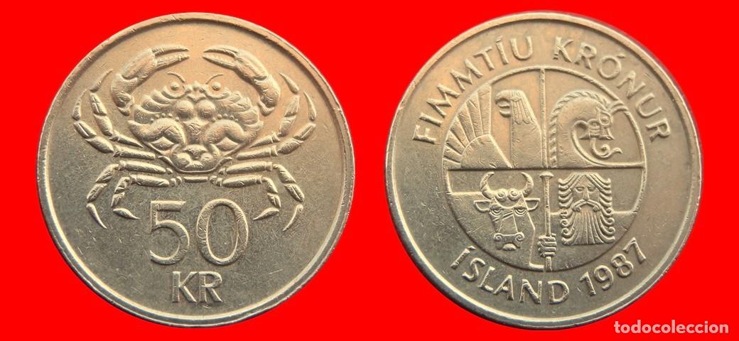 Monedas antiguas de Europa: 50 CORONAS 1987 ISLANDIA-150158