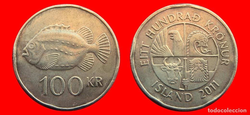 Monedas antiguas de Europa: 100 CORONAS 2011 ISLANDIA-150159