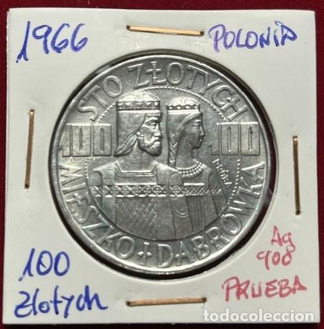 Monedas antiguas de Europa: 100 zlotych Polonia 1966 Prueba