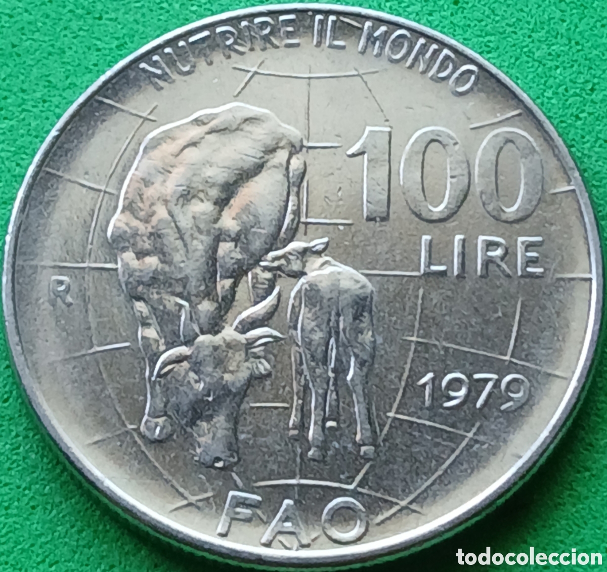 Monedas antiguas de Europa: Italia 100 liras 1979 km#106 FAO