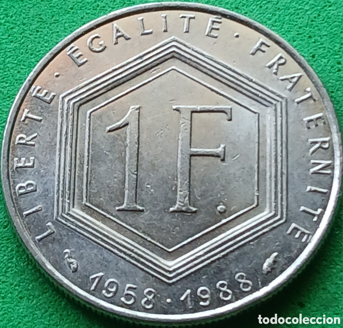 Monedas antiguas de Europa: Francia 1 franco 1988 km#963 Charles de Gaulle