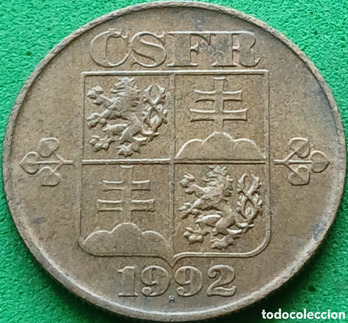 Monedas antiguas de Europa: Checoslovaquia 1 corona 1992 km#151