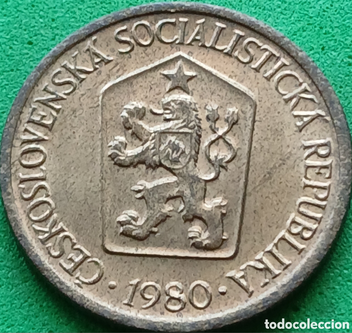 Monedas antiguas de Europa: Checoslovaquia 1 corona 1980 km#50