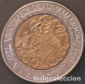 Monedas antiguas de Europa: San Marino 500 liras 1992 KM#286 bimet&aacute;lica XF/MBC