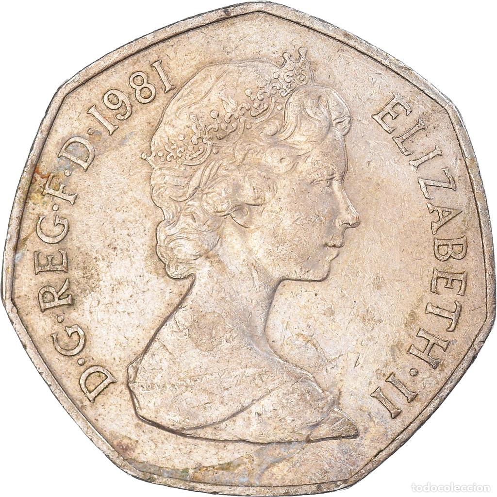 Monedas antiguas de Europa: [#1091807] Moneda, Gran Breta&ntilde;a, 50 New Pence, 1981