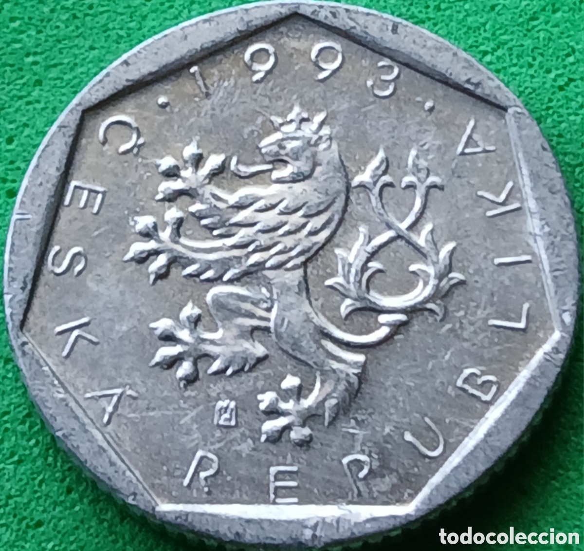 Monedas antiguas de Europa: Rep&uacute;blica Checa 20 hellers 1993 km#2.1 ceca &rdquo;HM&rdquo; ( castillo)- Hamburgo, Alemania