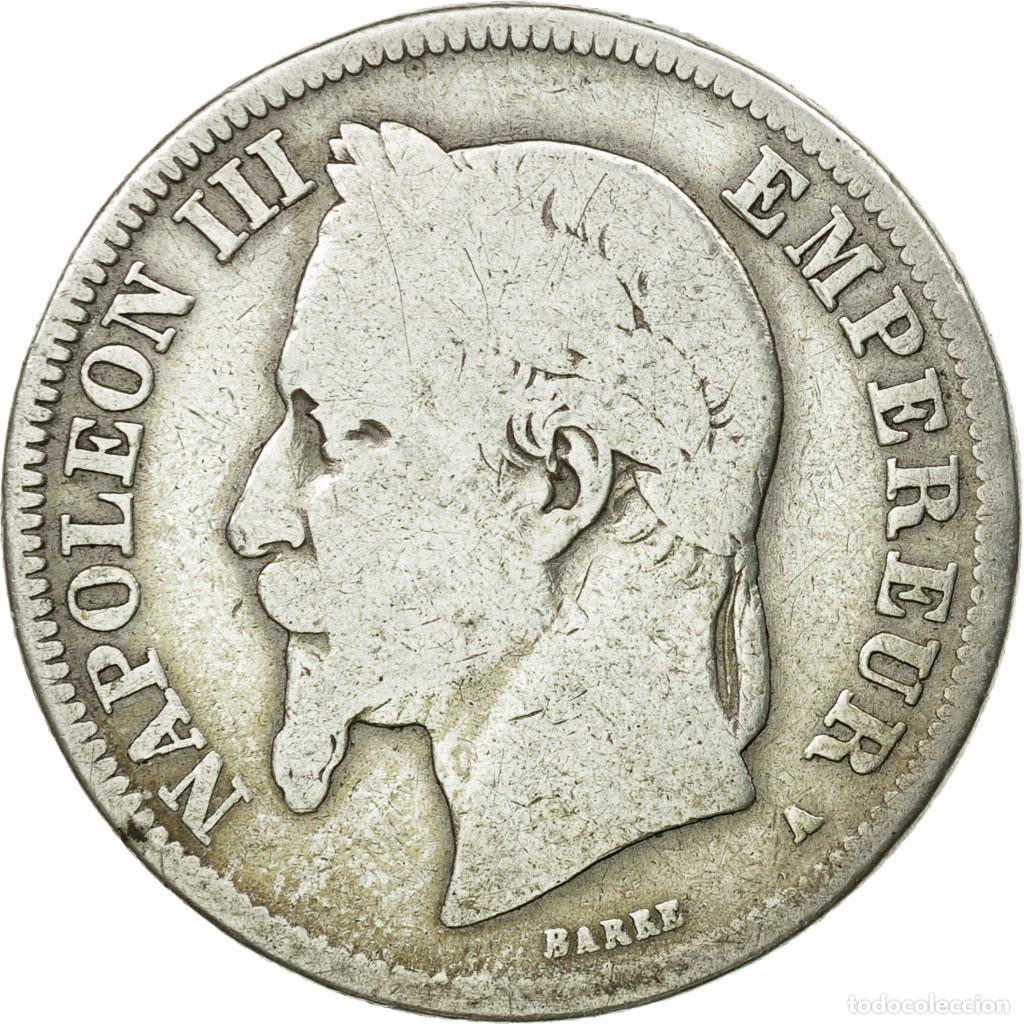 Monedas antiguas de Europa: [#439270] Moneda, Francia, Napoleon III, Napol&eacute;on III, 2 Francs, 1869, Paris, BC+, Plata