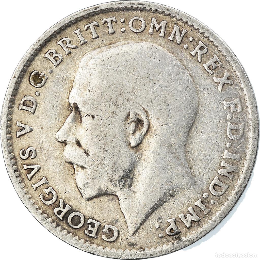 Monedas antiguas de Europa: [#795731] Moneda, Gran Breta&ntilde;a, George V, 3 Pence, 1920, BC+, Plata, KM:813