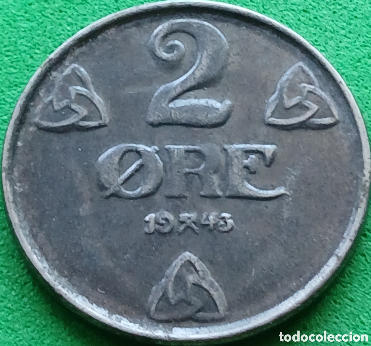 Monedas antiguas de Europa: Noruega 2 ore 1943 km#394