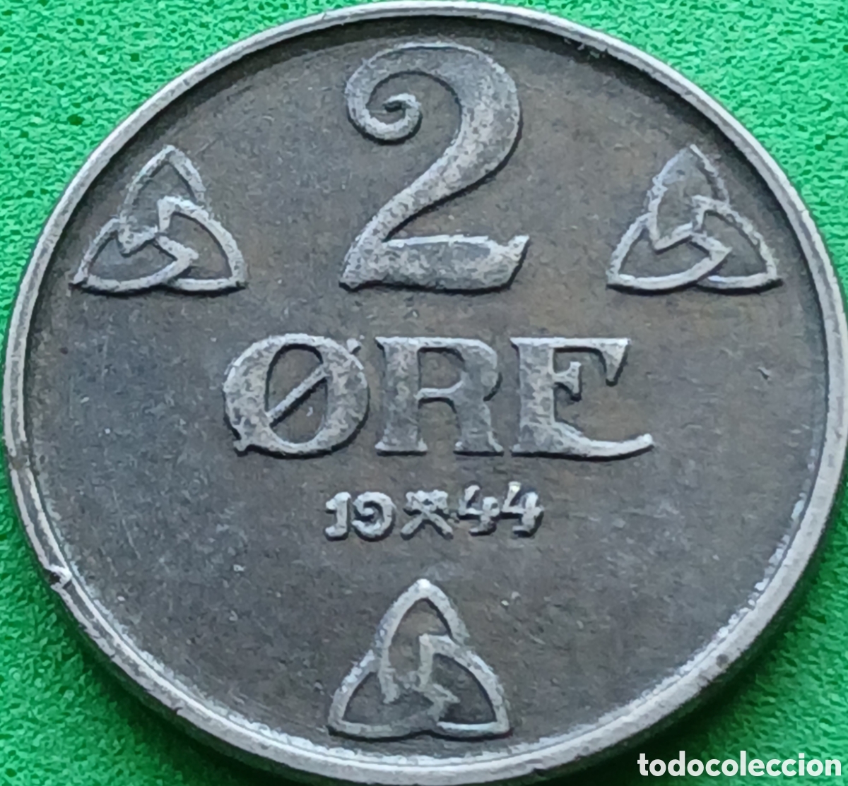 Monedas antiguas de Europa: Noruega 2 ore 1944 km#394