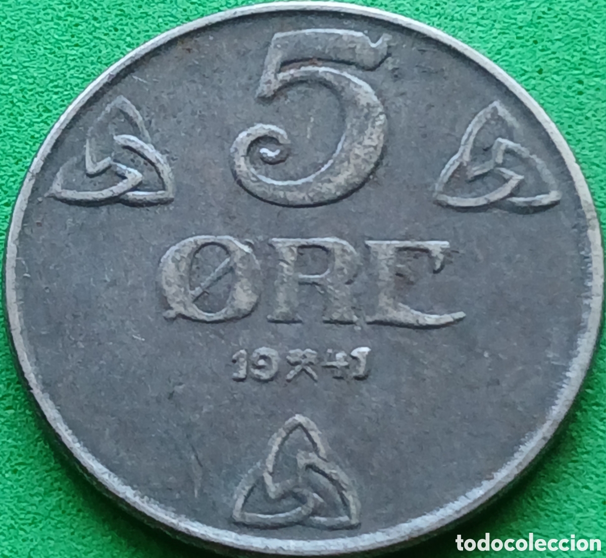 Monedas antiguas de Europa: Noruega 5 ore 1941 km#388