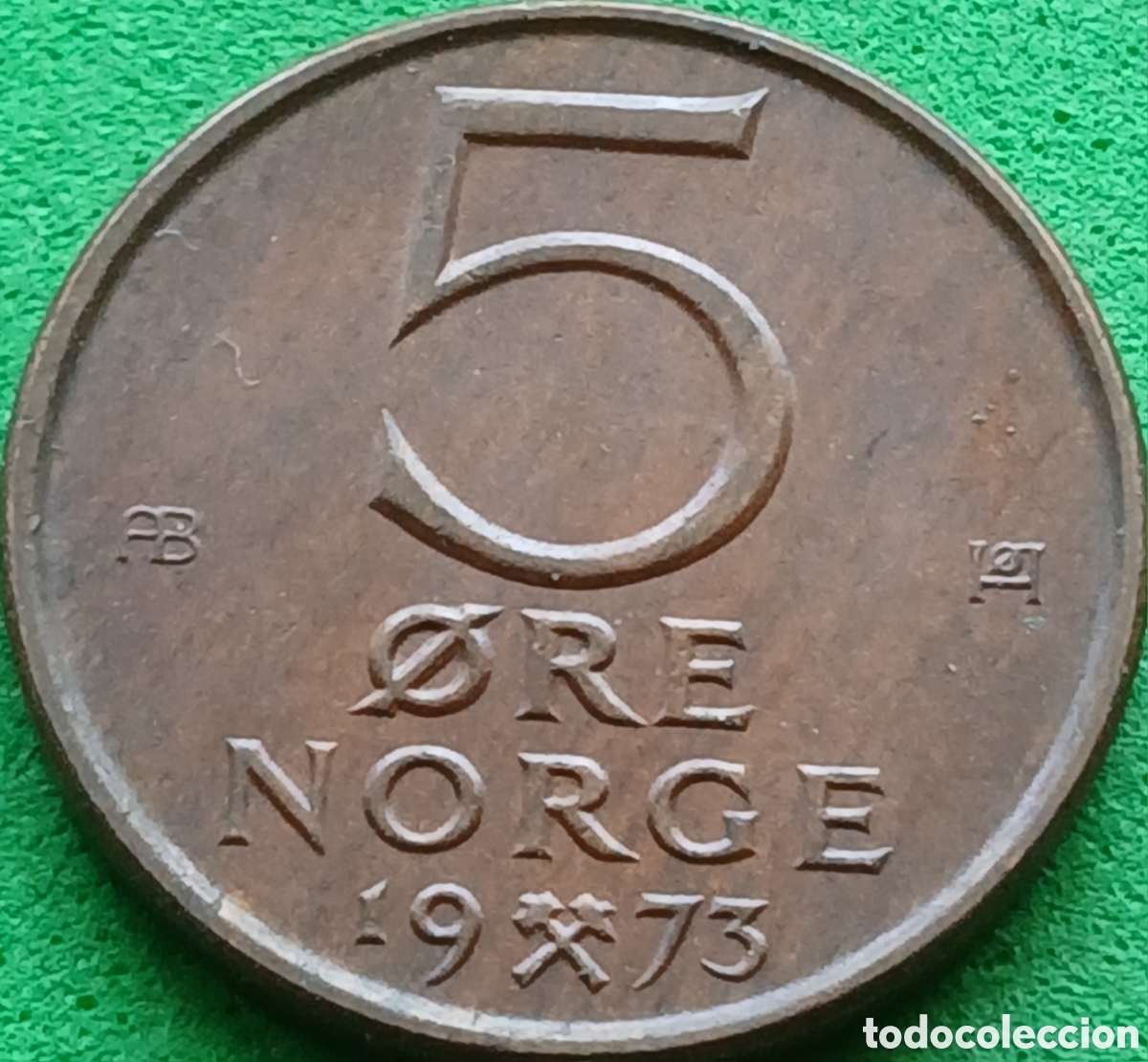 Monedas antiguas de Europa: Noruega 5 ore 1973 km#415