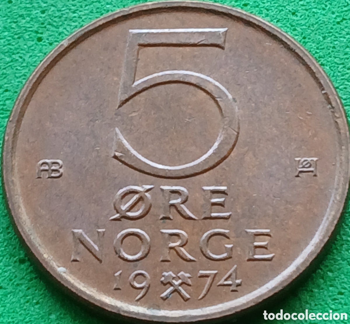 Monedas antiguas de Europa: Noruega 5 ore 1974 km#415