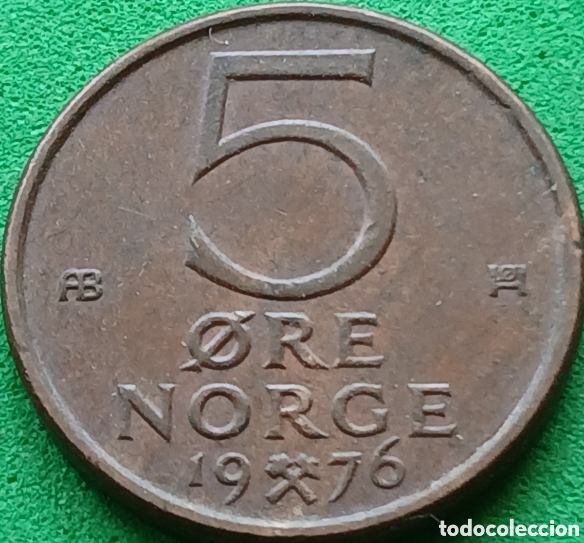 Monedas antiguas de Europa: Noruega 5 ore 1976 km#415