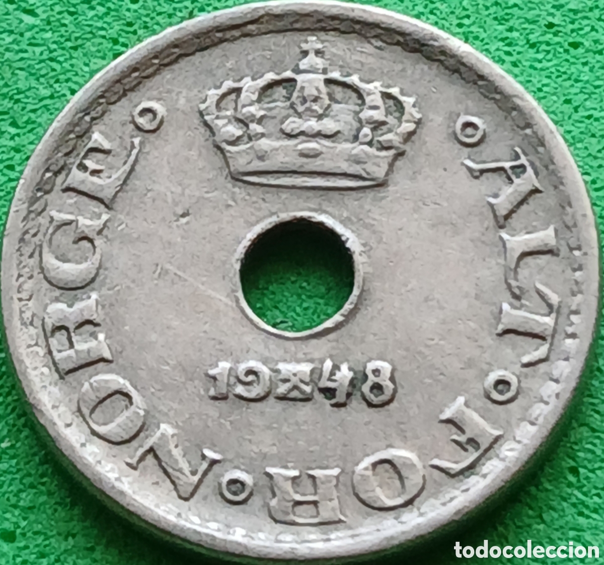 Monedas antiguas de Europa: Noruega 10 ore 1948 km#383