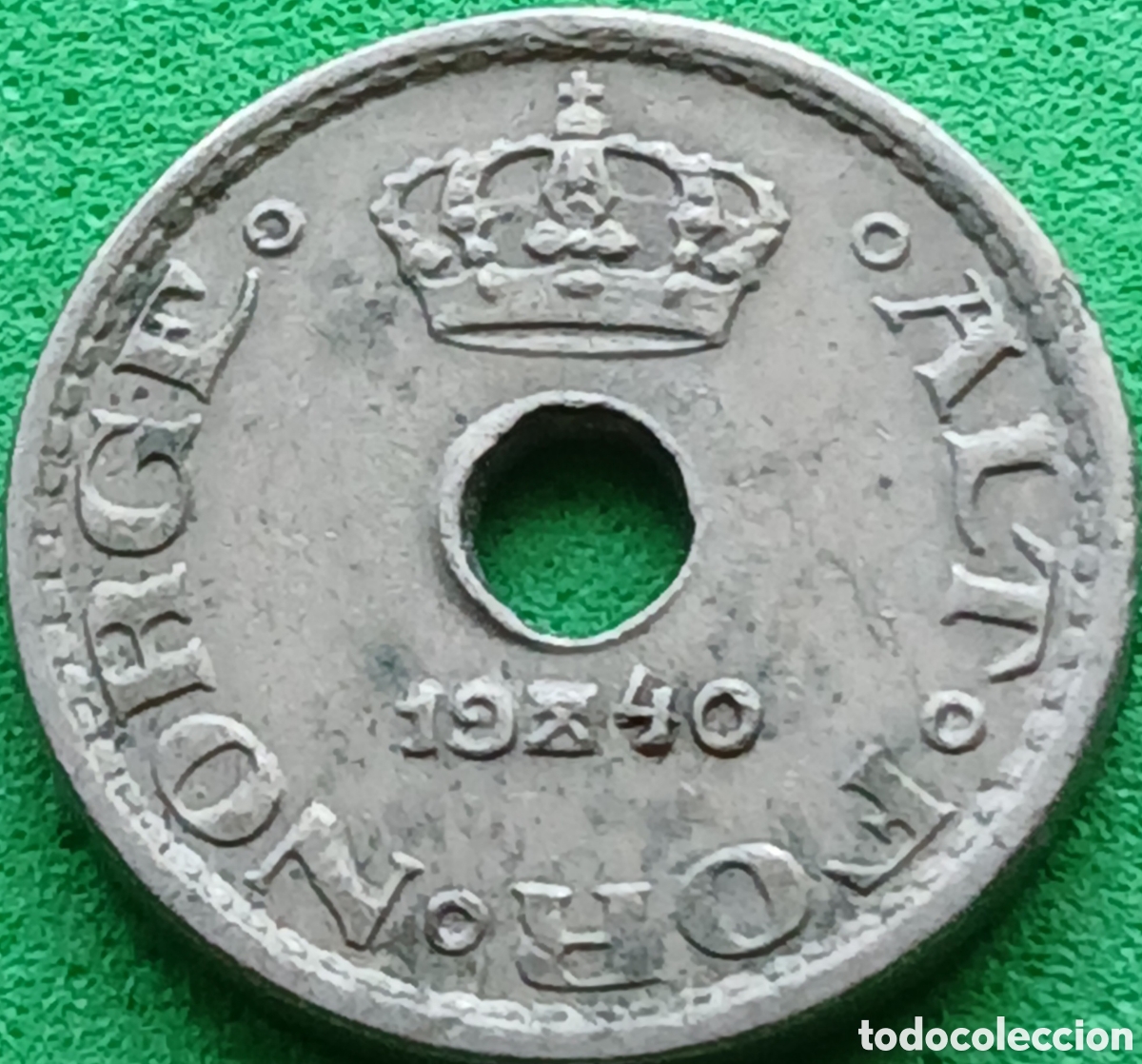 Monedas antiguas de Europa: Noruega 10 ore 1940 km#383
