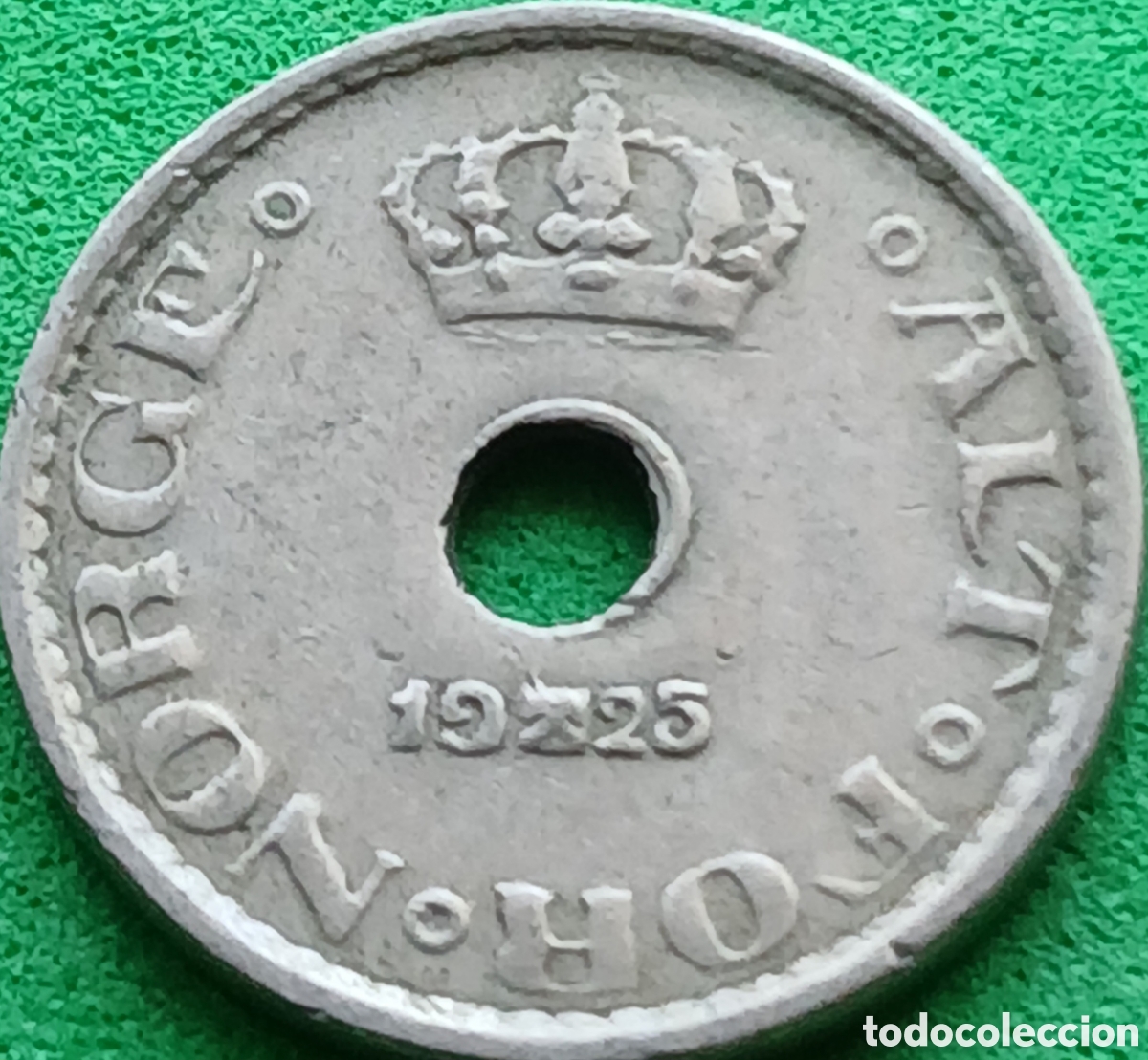 Monedas antiguas de Europa: Noruega 10 ore 1925 km#383