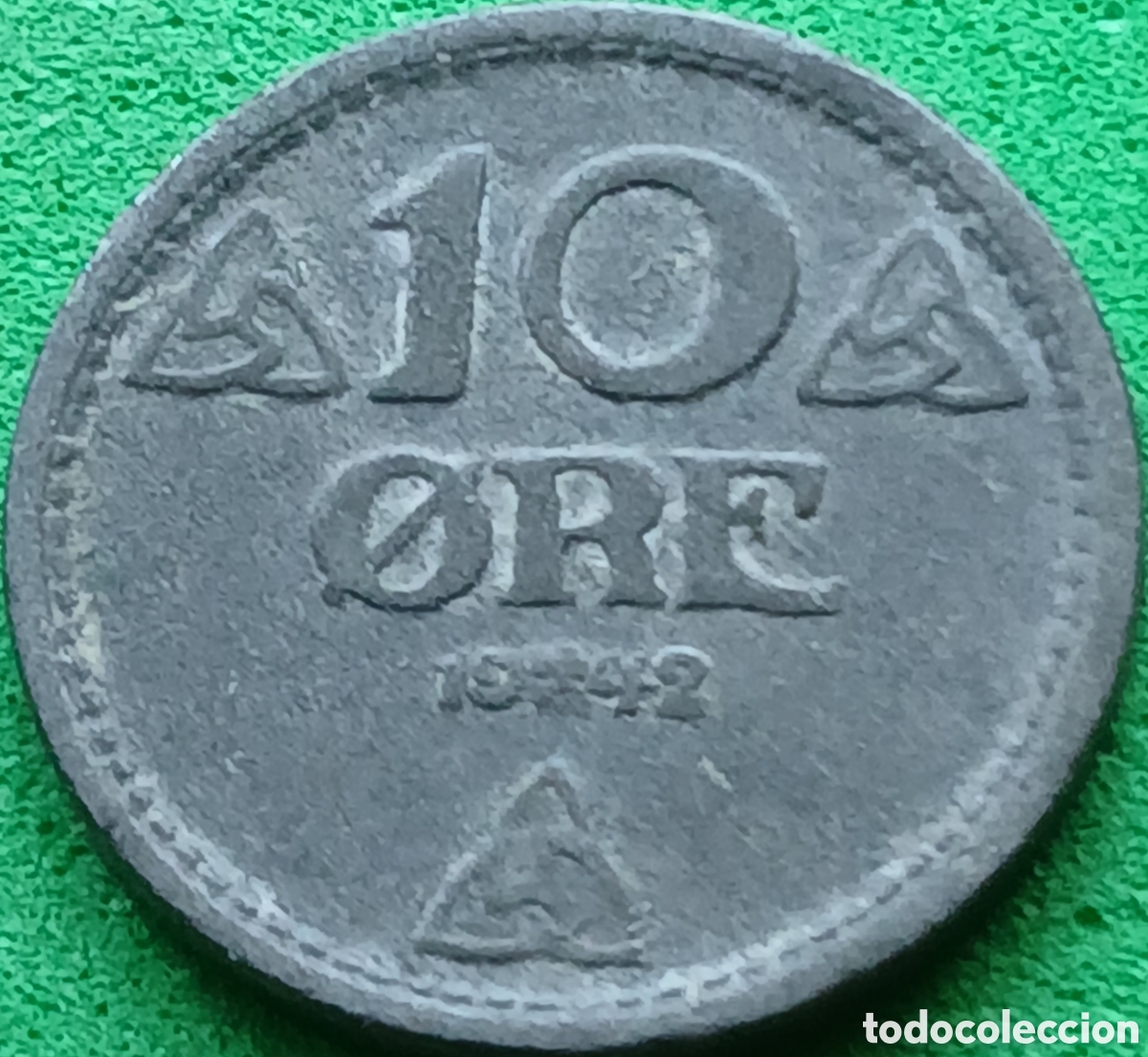 Monedas antiguas de Europa: Noruega 10 ore 1942 km#389