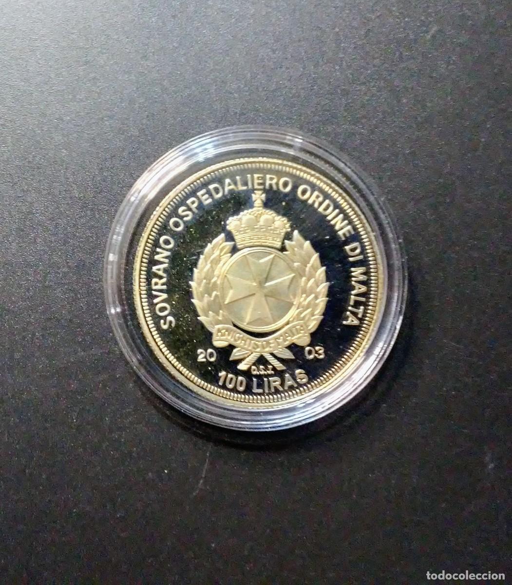 Monedas antiguas de Europa: ORDEN DE MALTA 100 LIRAS 2003 UC#101 PROOF COPA EUROPA UEFA 2008 ST. JAKOP-PARK.