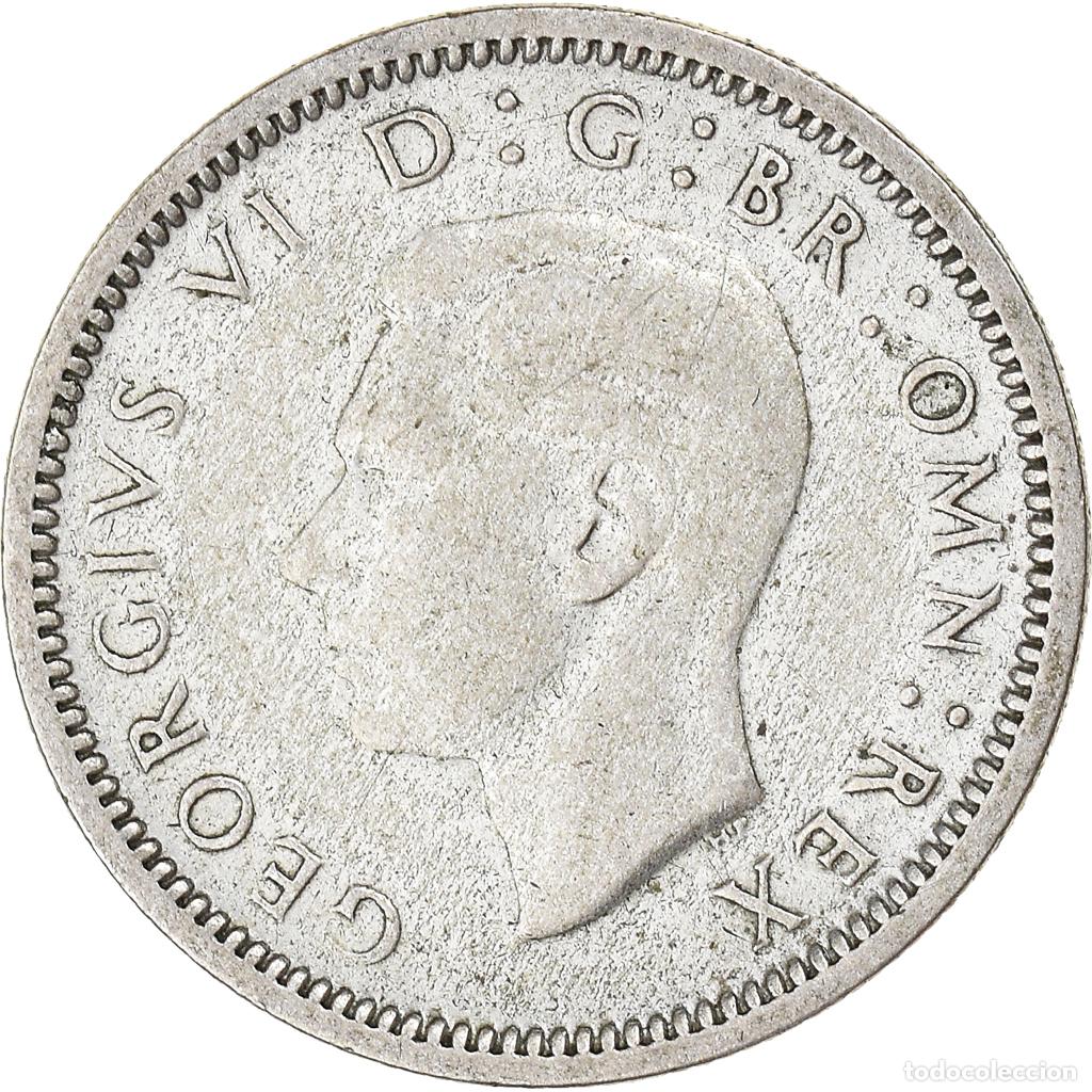 Monedas antiguas de Europa: [#1039594] Moneda, Gran Breta&ntilde;a, George VI, 6 Pence, 1937, MBC, Plata, KM:852