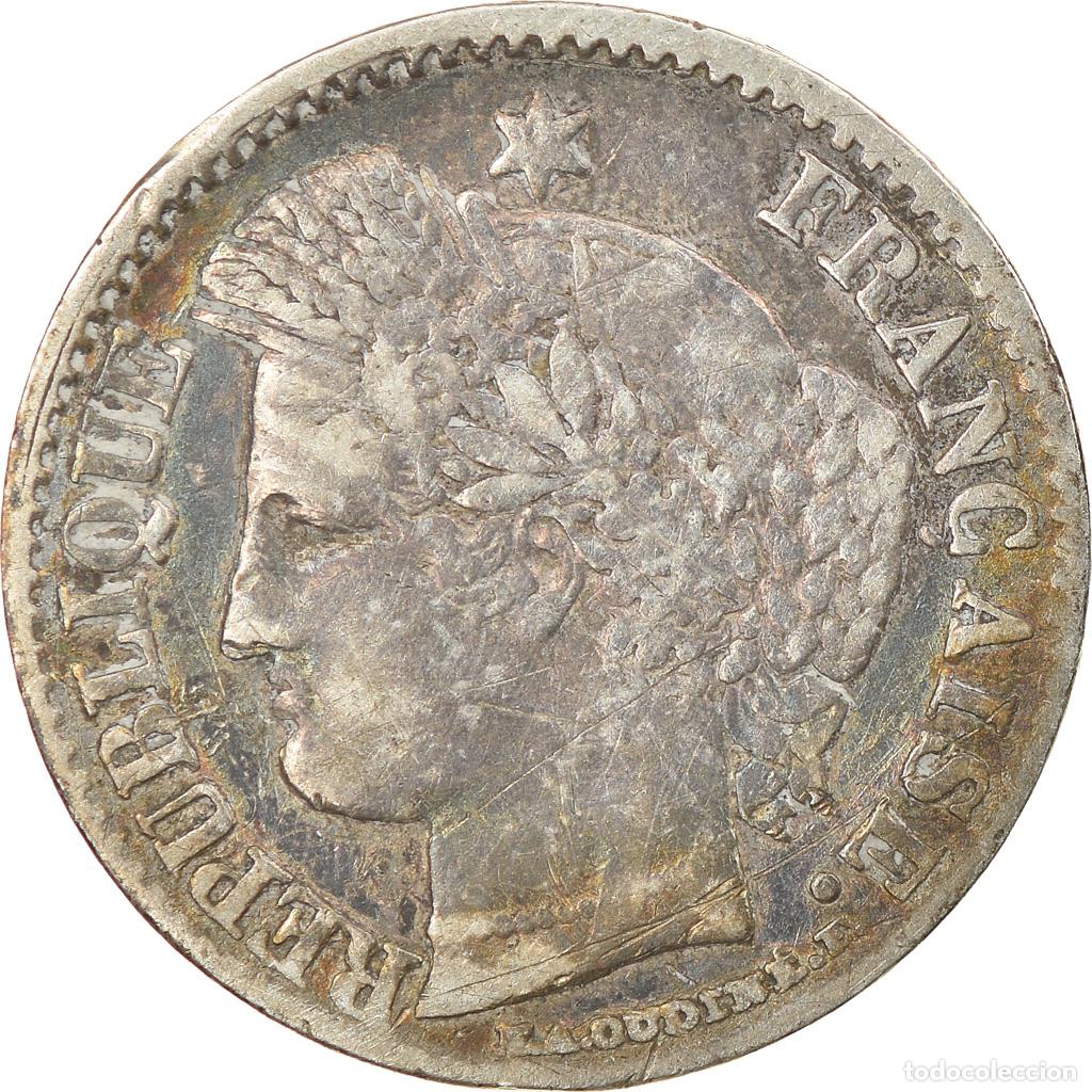 Monedas antiguas de Europa: [#913504] Moneda, Francia, C&eacute;r&egrave;s, 20 Centimes, 1850, Paris, BC+, Plata, KM:758.1