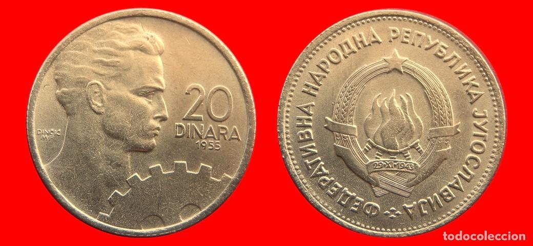 Monedas antiguas de Europa: 20 DINARES 1955 YUGOSLAVIA-150198