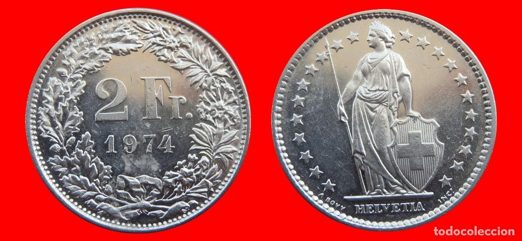 Monedas antiguas de Europa: 2 FRANCOS 1974 SUIZA-150218