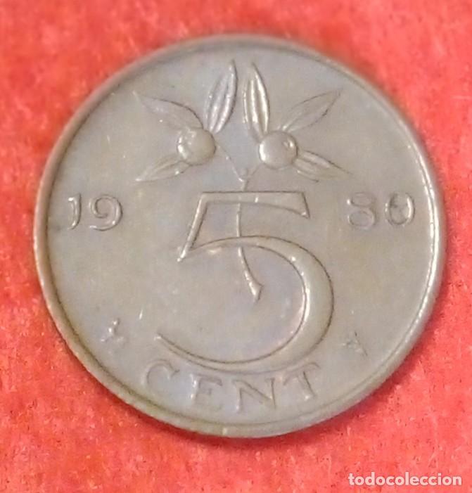 Monedas antiguas de Europa: MONEDA DE PAISES BAJOS / HOLANDA 1980 - 5 CENTS - BRONCE (2)