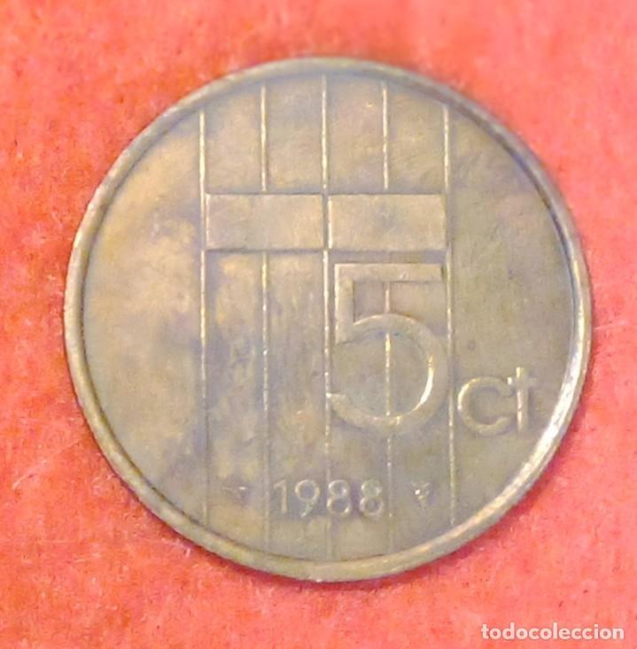 Monedas antiguas de Europa: MONEDA DE PAISES BAJOS / HOLANDA 1988 - 5 CENTS - BRONCE