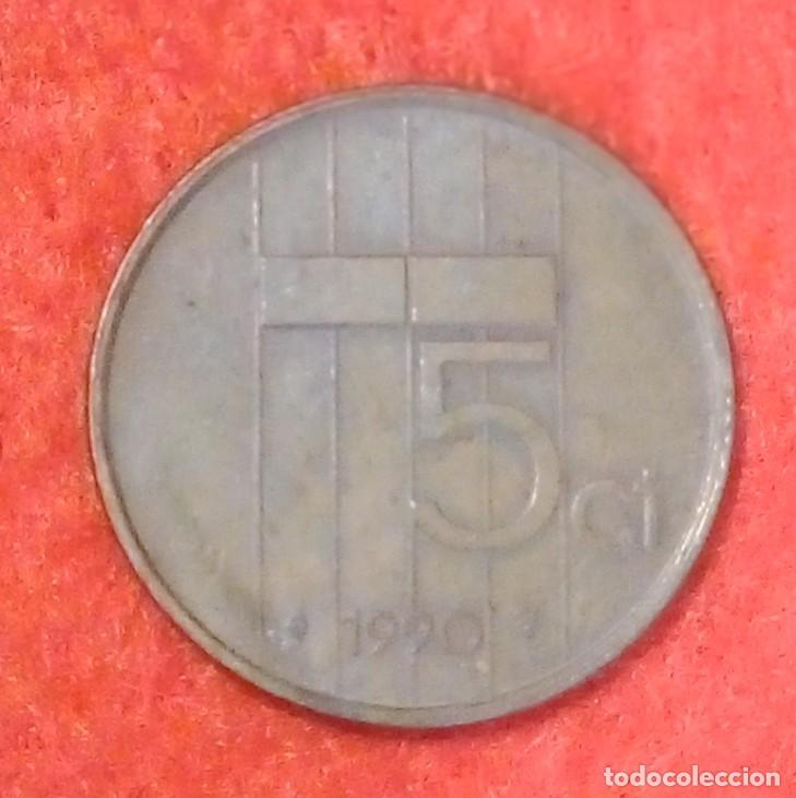 Monedas antiguas de Europa: MONEDA DE PAISES BAJOS / HOLANDA 1990 - 5 CENTS - BRONCE