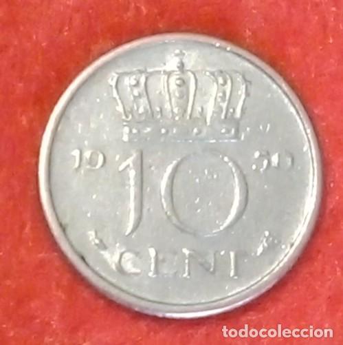 Monedas antiguas de Europa: MONEDA DE PAISES BAJOS / HOLANDA 1950 - 10 CENTS - N&Iacute;QUEL (2)