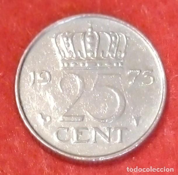 Monedas antiguas de Europa: MONEDA DE PAISES BAJOS / HOLANDA 1973 - 25 CENTS - N&Iacute;QUEL