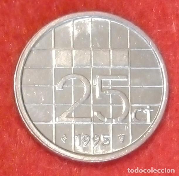 Monedas antiguas de Europa: MONEDA DE PAISES BAJOS / HOLANDA 1995 - 25 CENTS - N&Iacute;QUEL