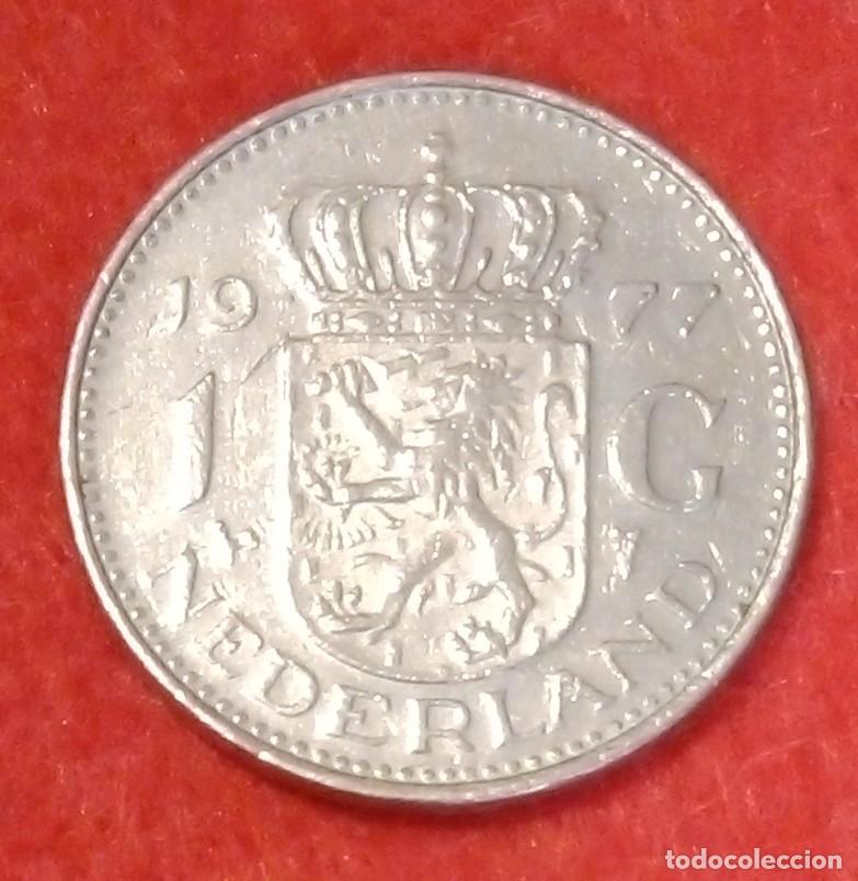 Monedas antiguas de Europa: MONEDA DE PAISES BAJOS / HOLANDA 1977 - 1 GULDEN - N&Iacute;QUEL