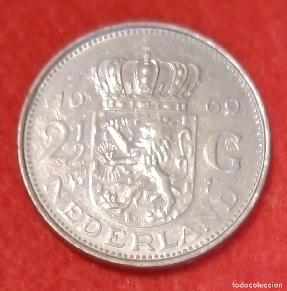 Monedas antiguas de Europa: MONEDA DE PAISES BAJOS / HOLANDA 1969 - 2&frac12; GULDEN - N&Iacute;QUEL (2)