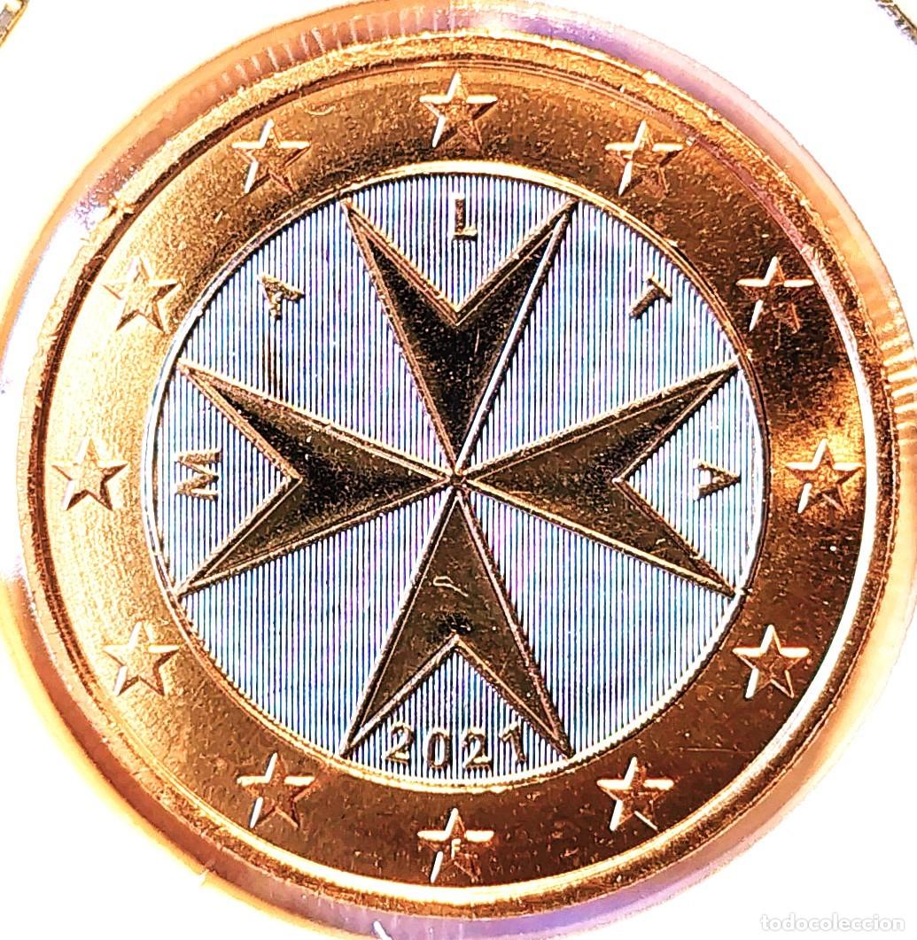 Monedas antiguas de Europa: MALTA (2008-) - 1 EURO 2021 - A - 7,50 GR. BIMETALICA - DIAMETRO 23,25 mm - MB - KM#131
