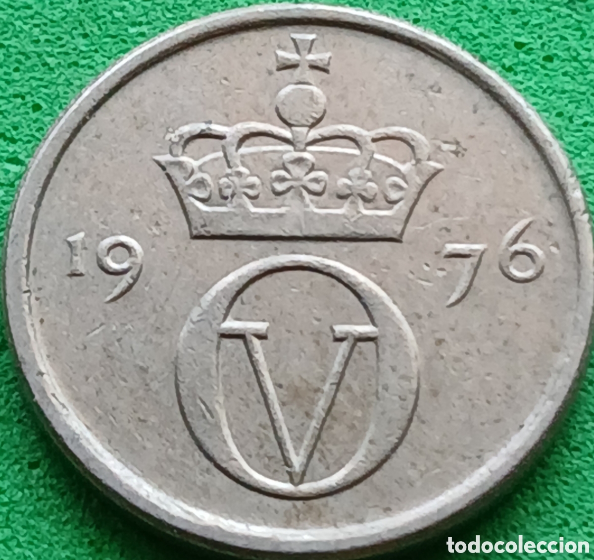 Monedas antiguas de Europa: Noruega 10 ore 1976 km#416
