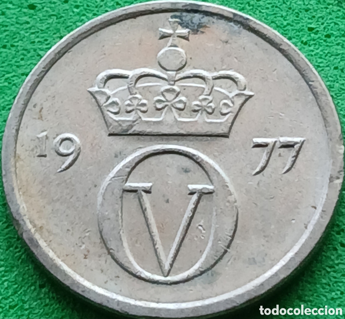 Monedas antiguas de Europa: Noruega 10 ore 1977 km#416
